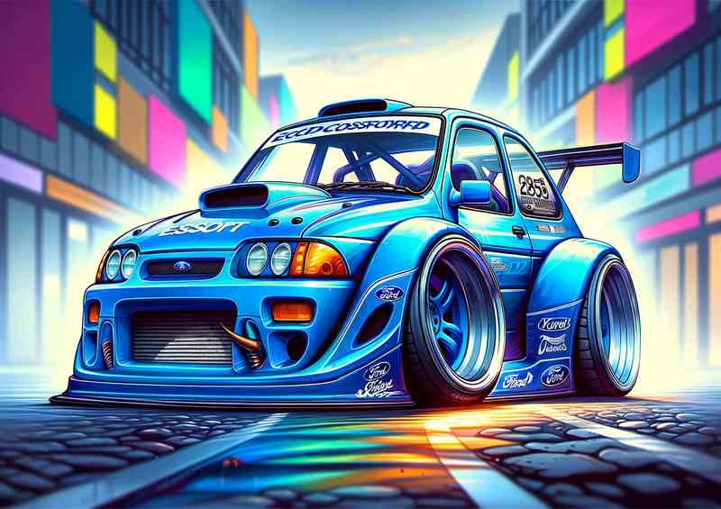 Ford Escort Cossy Street Racer Metal Poster
