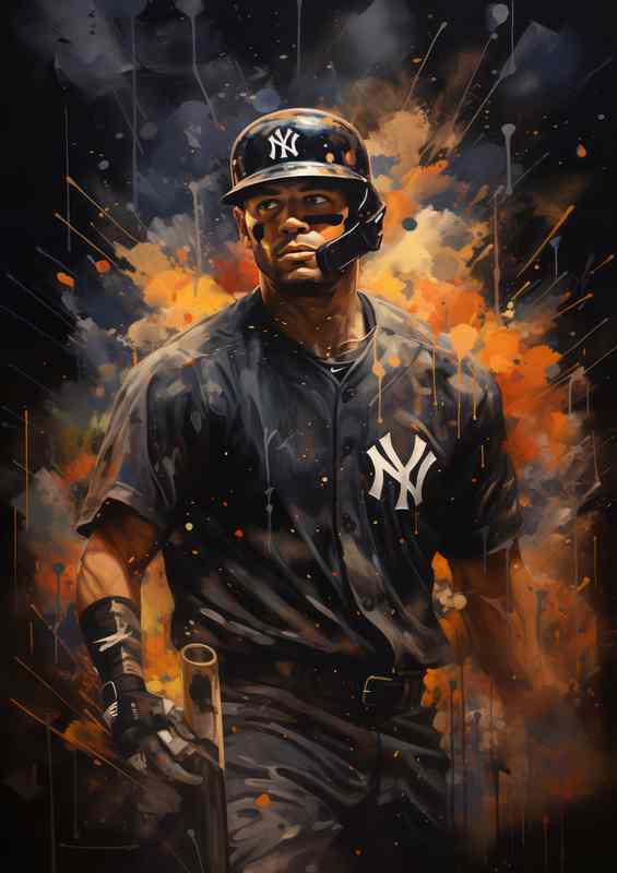 New york yankees gold medalist baseball player | Metal Poster