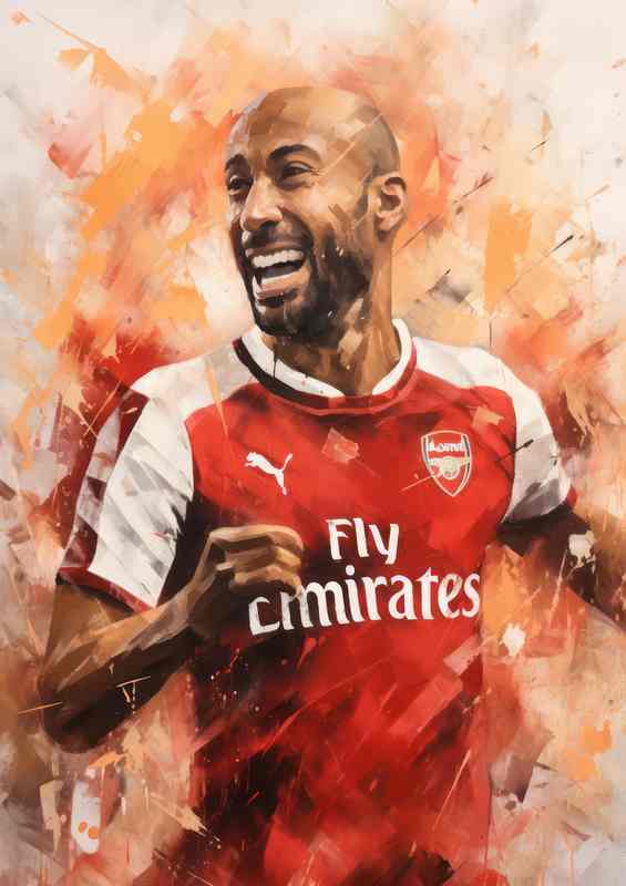 Thierry Henry Footballer | Metal Poster