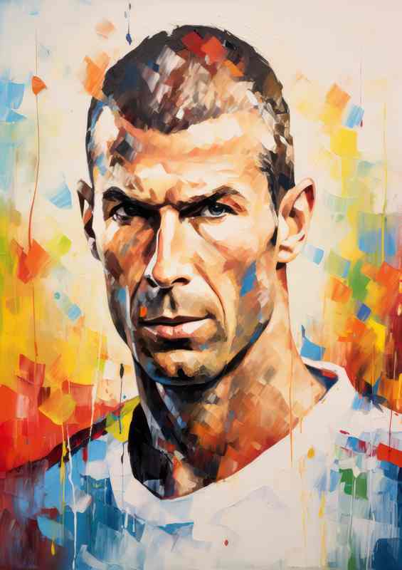 Zinedine Zidane Footballer | Metal Poster