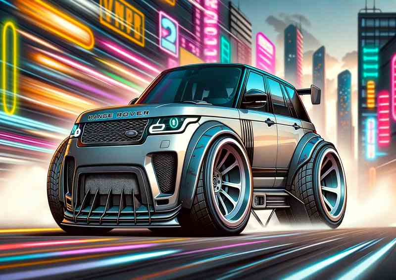 Exaggerated RangRover Street Car with Extreme Features