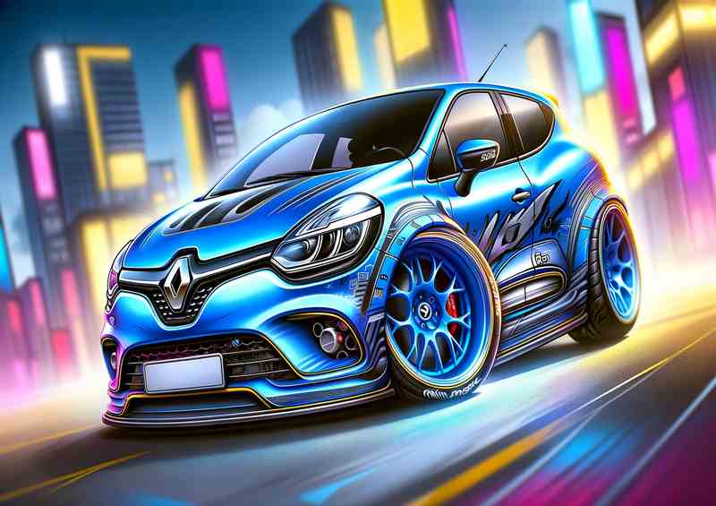 Renault Clio Sport Speed Metal Poster