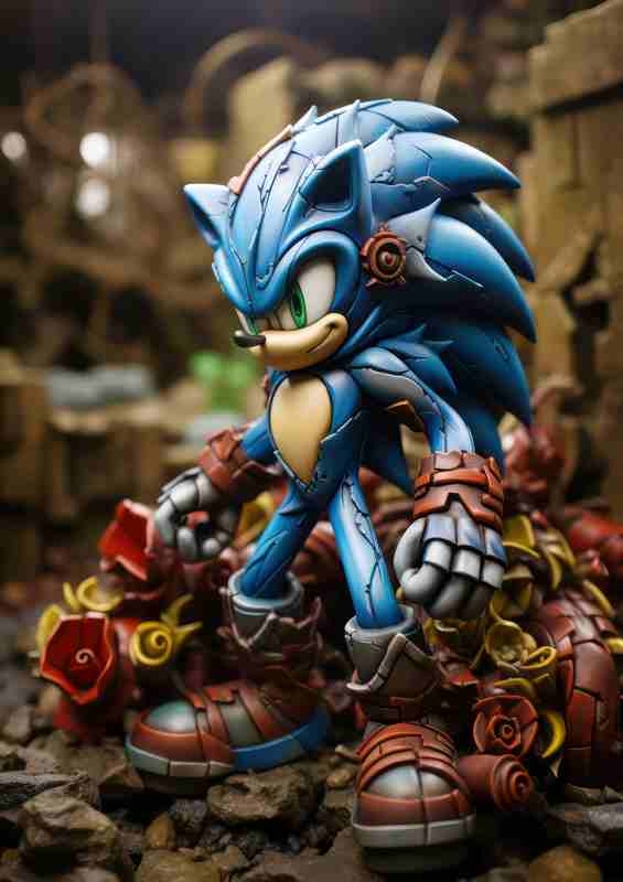 Sonic the hedgehog plasticine style | Metal Poster