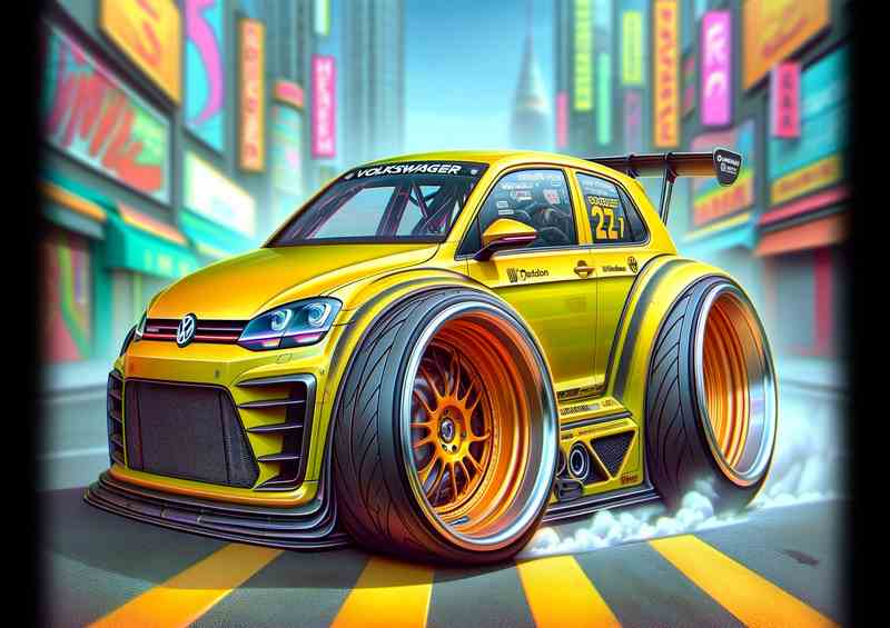 VW Street Racer | Exag & Feats Metal Poster