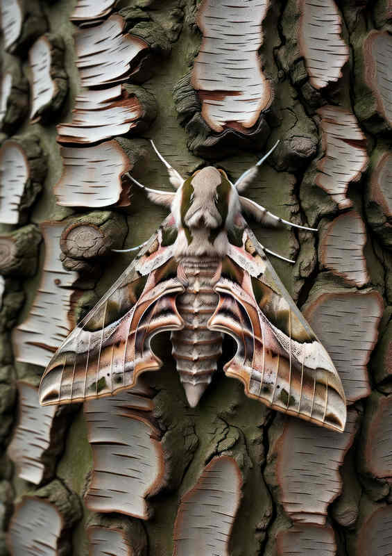 Hawk moths Tree Rest one of Britains largest moths | Metal Poster