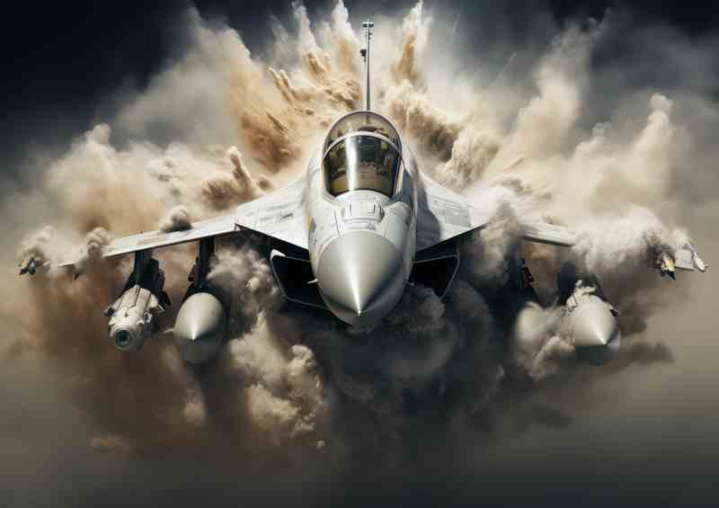 Combat-Ready Jet Metal Poster