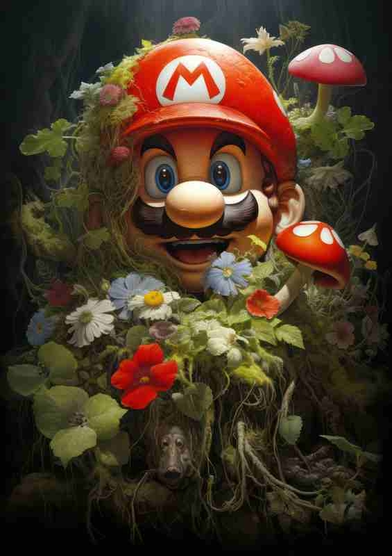 Super mario style art from beyond | Metal Poster