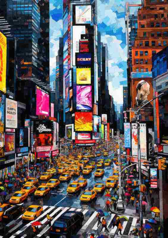 New York Times square the big city | Metal Poster