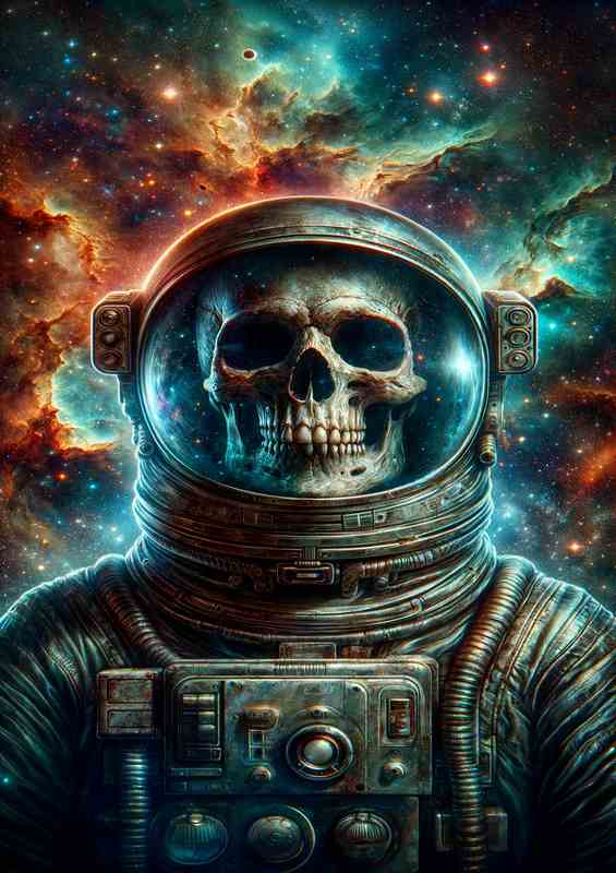 Stellar Skull Astronaut | Metal Poster