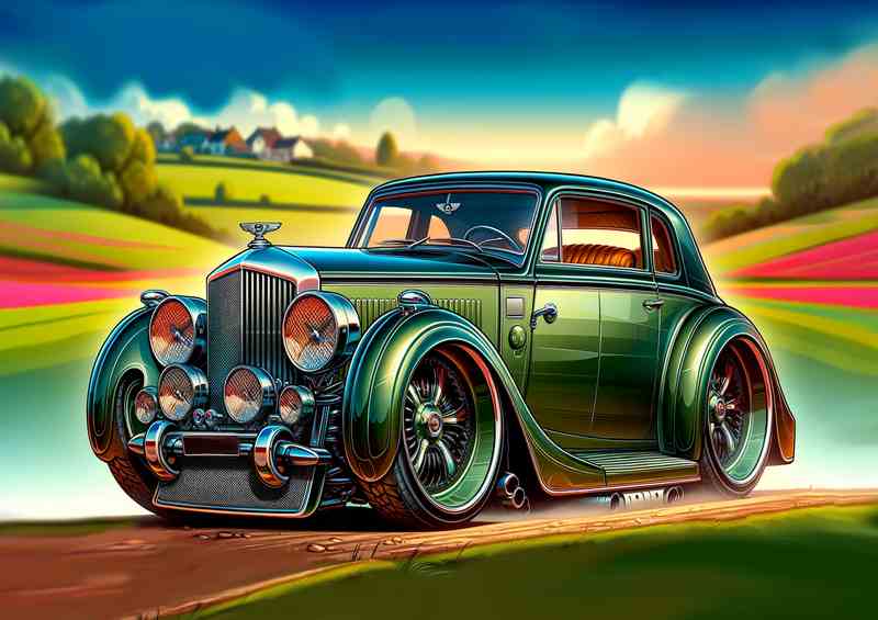 Bentley Speed Six style with green paint | Metal Poster