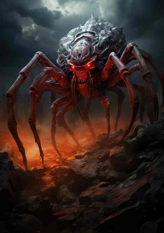 Ancient arachnid monster who is not scared of spiders | Metal Poster