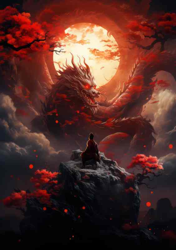 Buddha & Dragon | Metal Poster