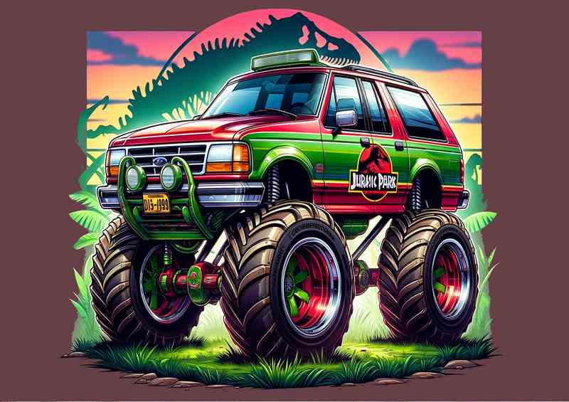 Ford Explorer style 4x4 in green | Metal Poster