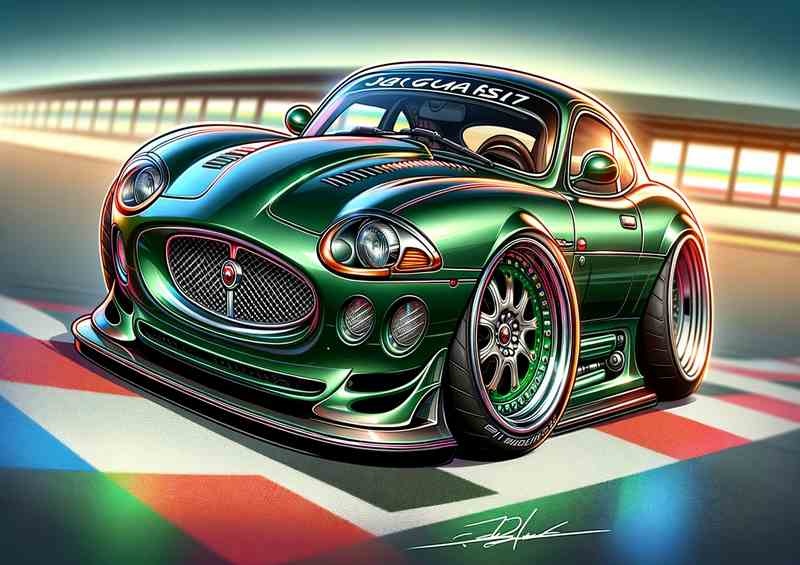 Green XKSS Style Metal Poster