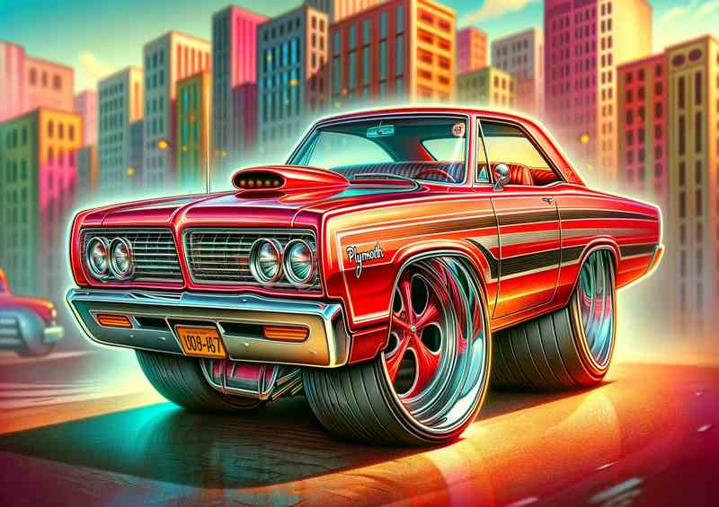 Plymouth Fury style extremely exaggerated features | Metal Poster
