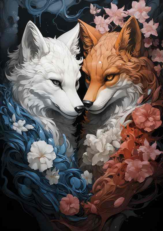 Foxes Falling In Love | Metal Poster