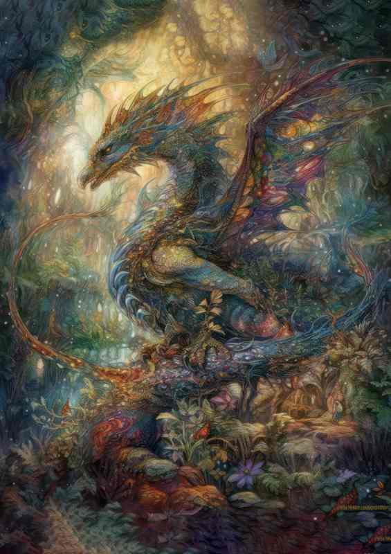 In the Embrace of the Draconic Enchantment | Metal Poster