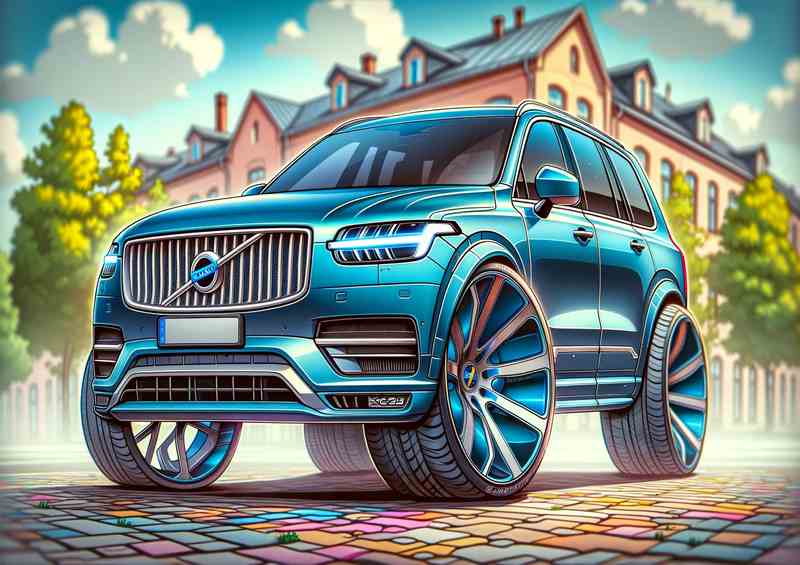 Volvo XC90 4x4 style with an elegant blle | Metal Poster
