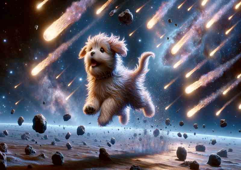 Inters Puppy Chasing Comets | Metal Poster