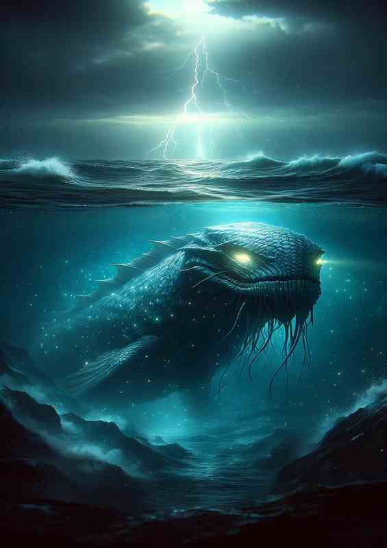 Guardian of the Abyss Leviathans Gaze | Metal Poster
