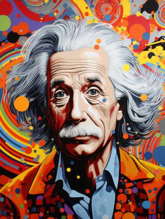 Albert Einstein pop art | Metal Poster