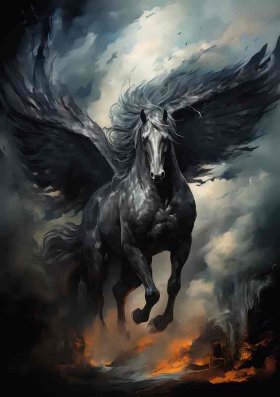Pegasus in Literature A Historical Overview | Metal Poster