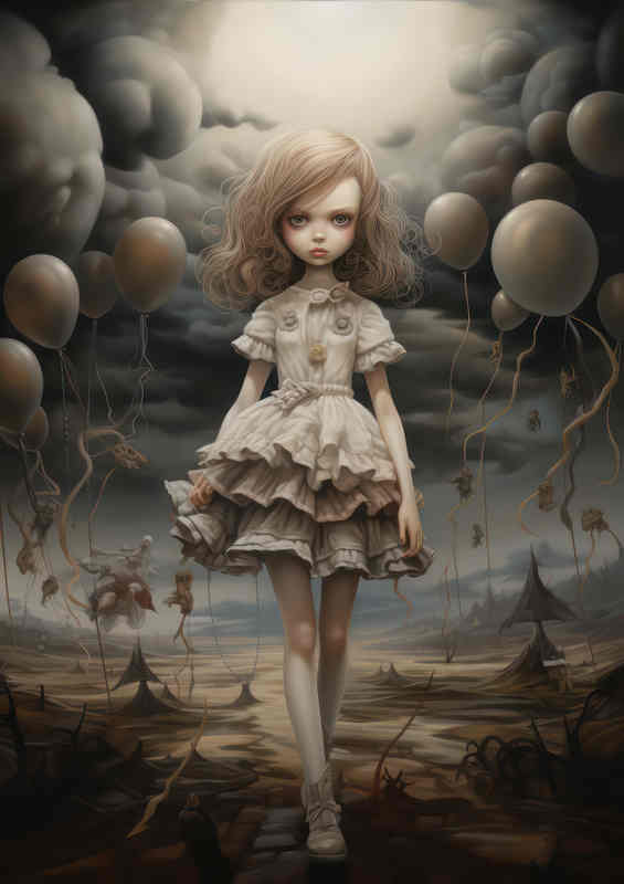 Creeping in Shadows The Macabre Doll Phenomenon | Metal Poster