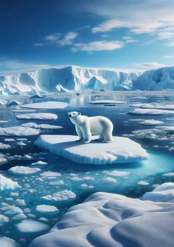 Arctic Majesty Polar Bears Ice Realm | Metal Poster