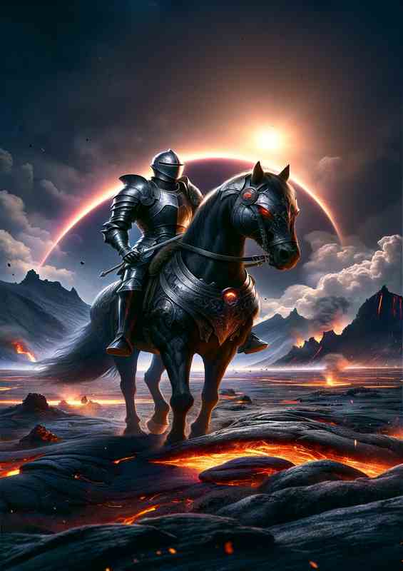 Eclipse Cavalier Lava Fields Patro | Metal Poster