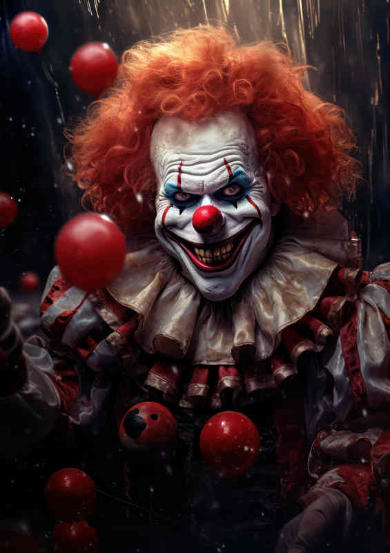 Haunting Laughter The Dark Side of Creepy Clowns | Metal Poster