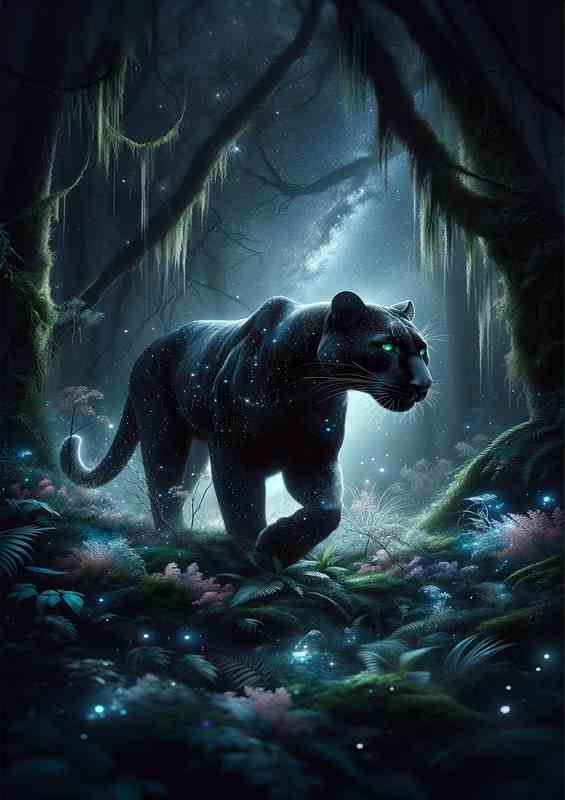 Mystic Panther Prowl | Metal Poster