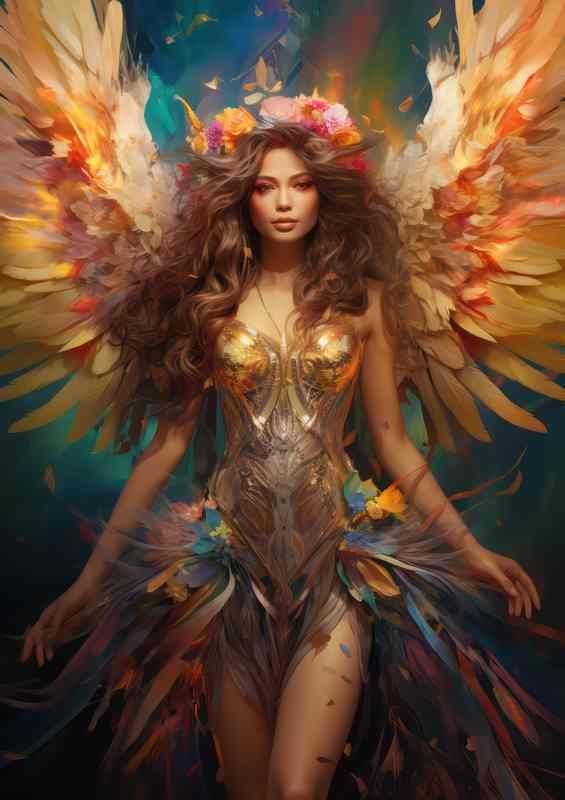 Woman has the wings of an angel | Metal Poster