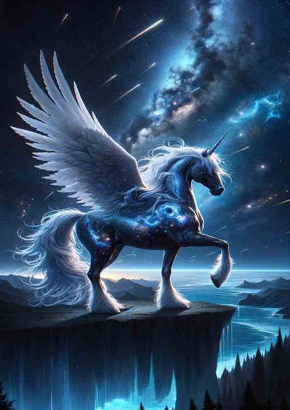 Starry Night Sky Metal Poster | Stellar Pegasus Cosmic