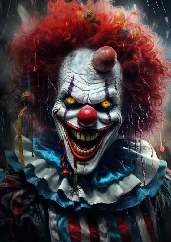 When Smiles Turn Sinister Creepy Clown Horror | Metal Poster