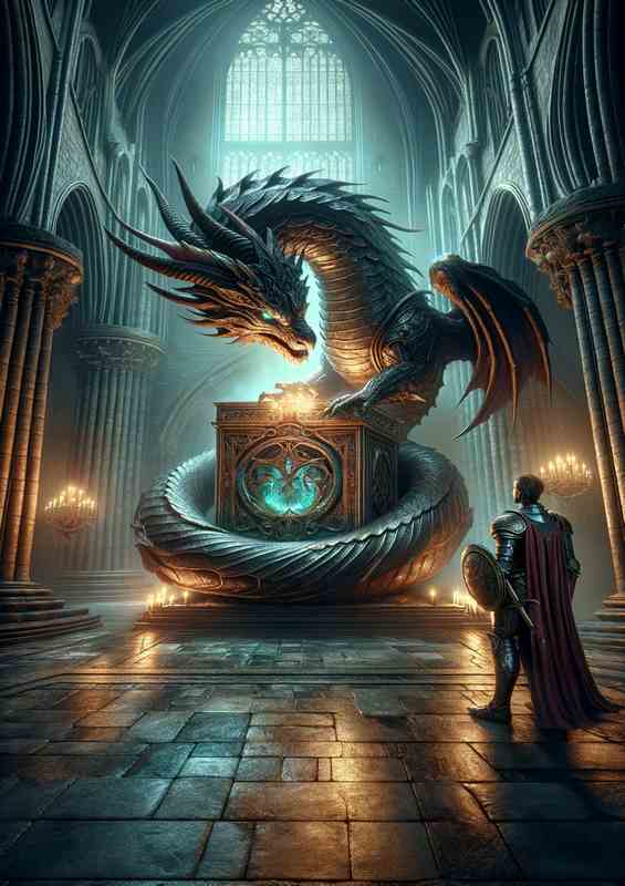 Gothic Drake, Enchanted Relic Defender | Metal Poster