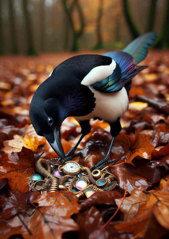 Shiny Magpies Treasure | Metal Poster