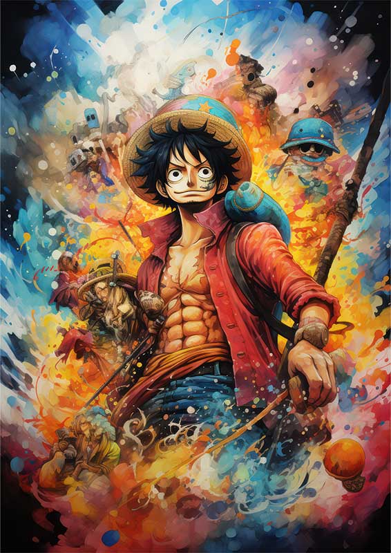 Amongst the chaos One piece colourful | Metal Poster