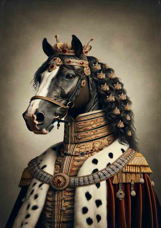 Royal Horse in Kings Garments | Metal Poster