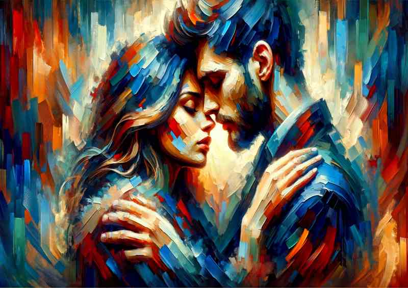 Abstract Love Couple Art