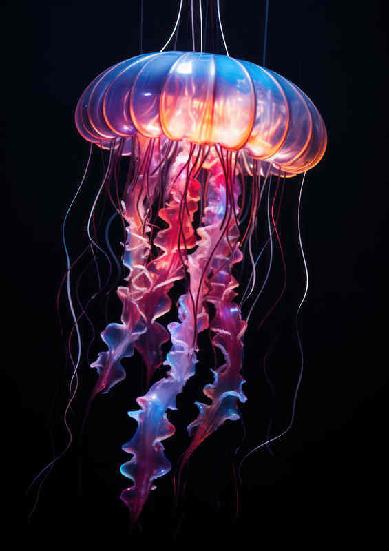 Amazing colours on A Jellyfish | Metal Poster