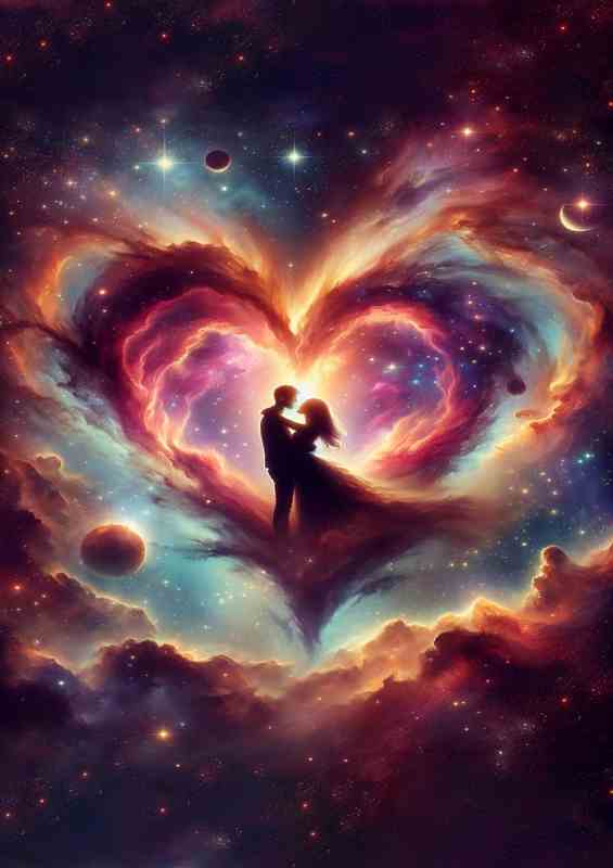 Romance Heart Nebula Close Up | Metal Poster