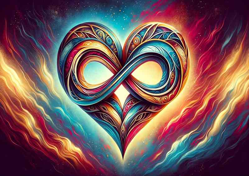 Affection Heart and Infinity Symbol Fusion | Metal Poster