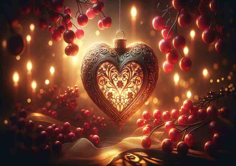Enchanted Heart Romantic Ambience Festive Decoration | Metal Poster