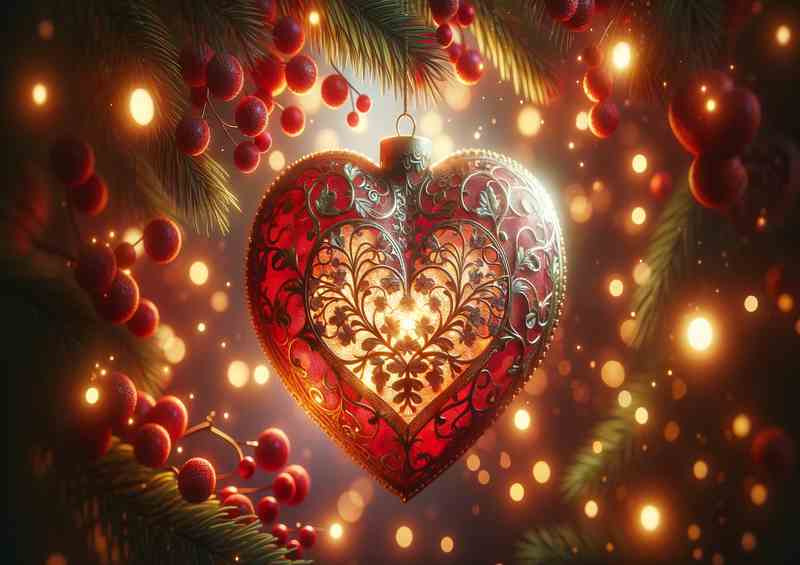 Heart Romantic Ambience Festive Decoration | Metal Poster