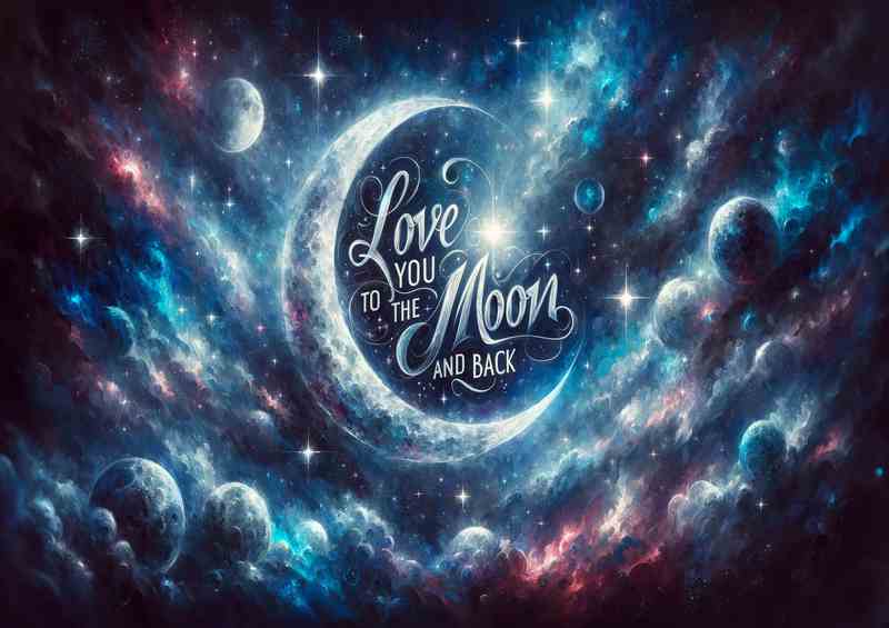 Love Horizontal Love You to the Moon and Back | Metal Poster