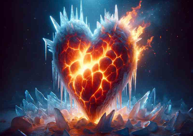 Heart Ice Metal Poster