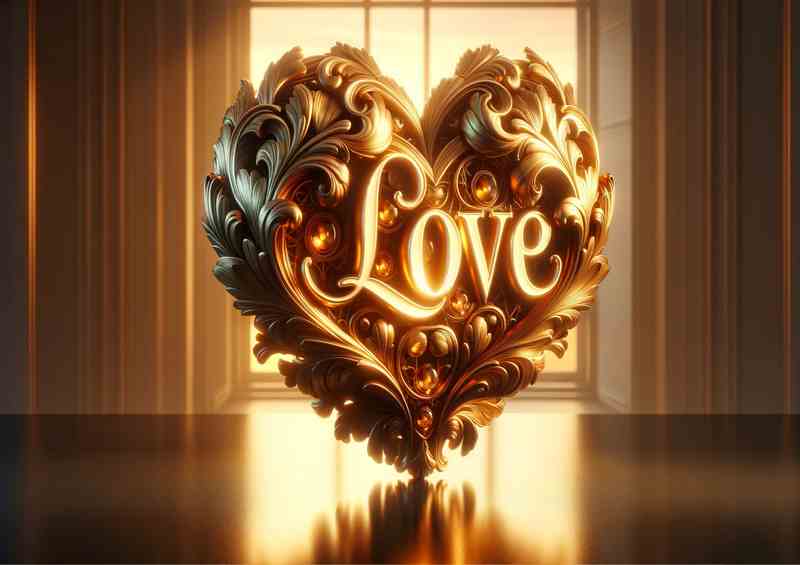Love Heart Elegant Decoration | Metal Poster