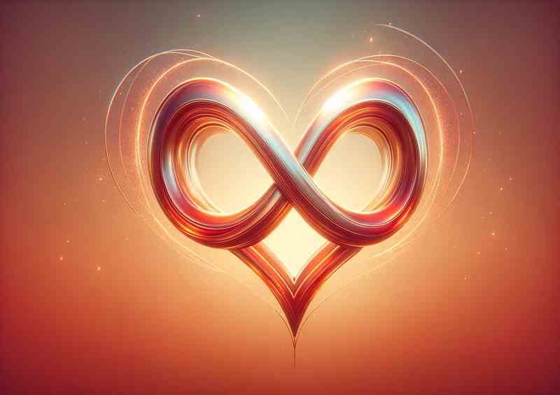 Love Infinity Symbol in Heart Artwork | Metal Poster