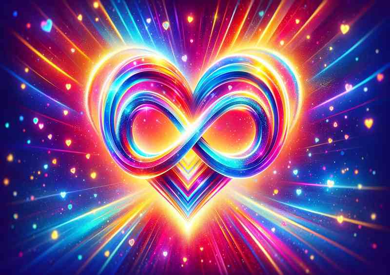 Love Symbol Bright Infinity Heart bright colors | Metal Poster