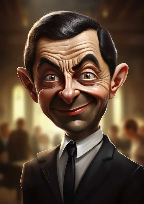 Caricature of Mr Bean | Metal Poster